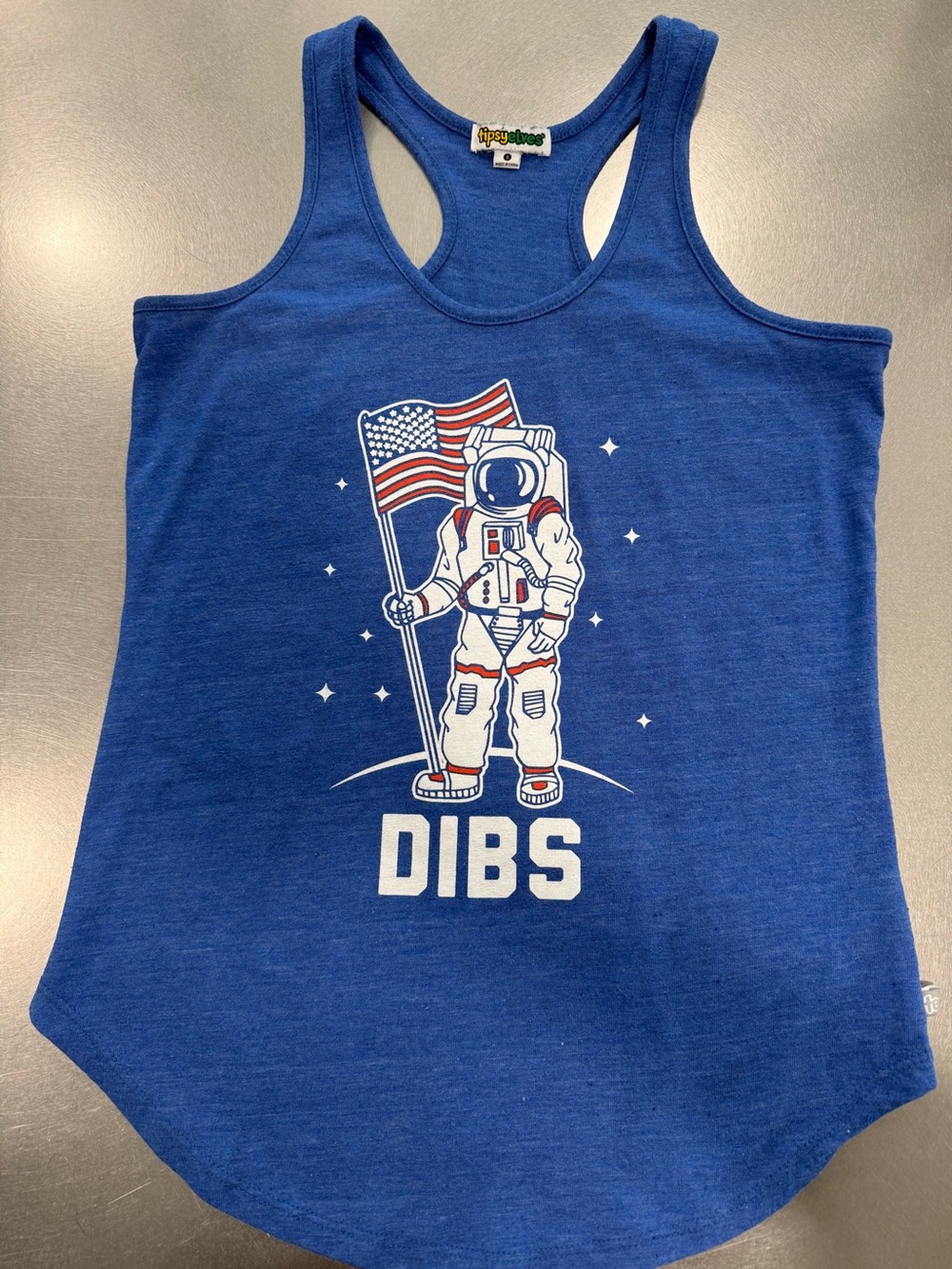 Tipsy Elves Blue Racerback Tank. Perfect for the 4th!
